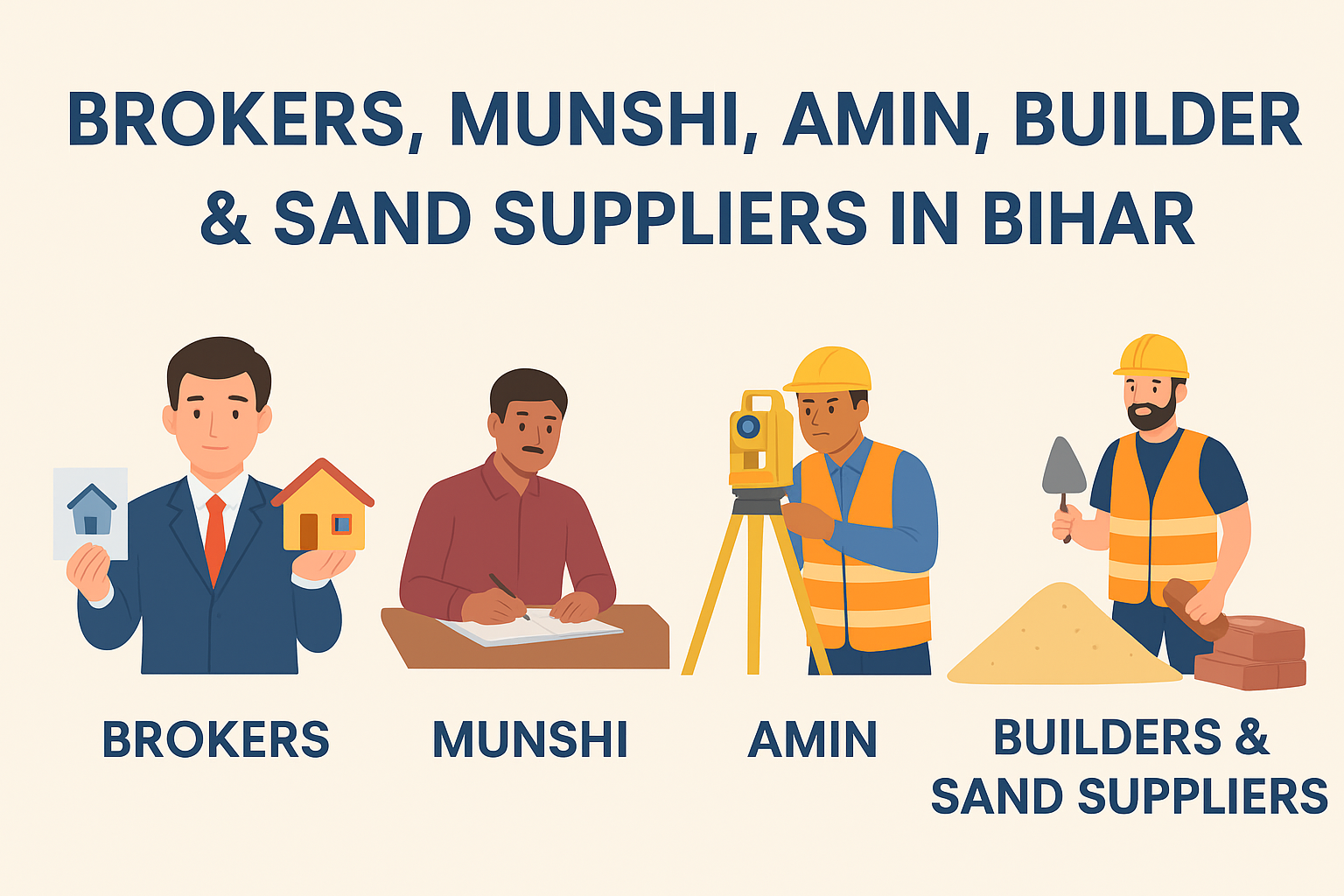 Brokers, Munshi, Amin, Builders & Sand Suppliers in Bihar