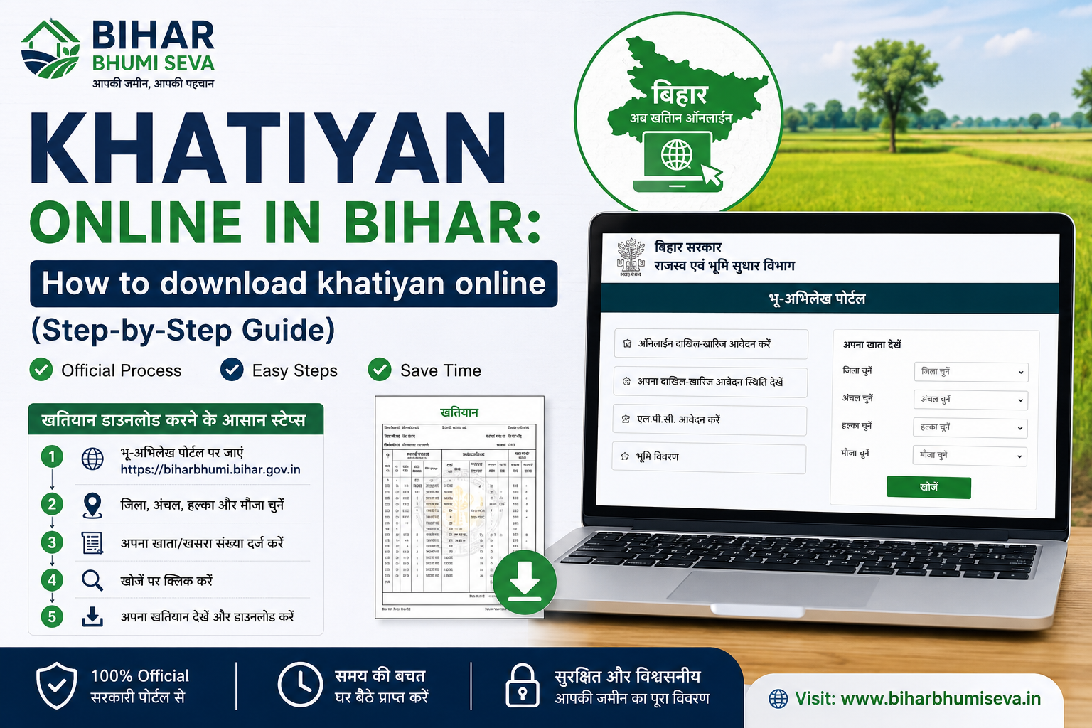 Khatiyan Online in Bihar: How to download khatiyan online (step-by-step guide)